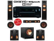 Klipsch RP 260F Reference Premiere 5.1.2 Dolby Atmos Home Theater System with Onkyo TX NR656 7.2 Ch A V Receiver