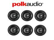 Polk Audio V60 High Performance Vanishing In Ceiling Speakers 6 Pack