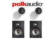 Polk Audio V85 In Wall Loudspeakers Pair Polk Audio MC80 In Ceiling Loudspeakers Bundle