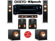 Klipsch RP 280F 5.2 Reference Premiere Home Theater System with Onkyo TX RZ710 7.2 Ch Network A V Receiver