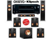 Klipsch RP 280F 7.1 Reference Premiere Home Theater System with Onkyo TX RZ710 7.2 Ch Network A V Receiver