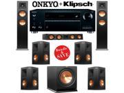 Klipsch RP 260F 7.1 Reference Premiere Home Theater System with Onkyo TX RZ610 7.2 Ch Network A V Receiver
