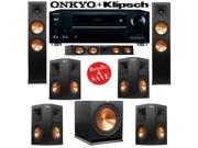 Klipsch RP 280F 7.1 Reference Premiere Home Theater System with Onkyo TX RZ610 7.2 Ch Network A V Receiver