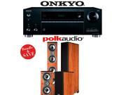Onkyo TX RZ610 7.2 Channel Network A V Receiver Polk Audio TSi 500 Polk Audio TSI 200 Home Theater Package Cherry