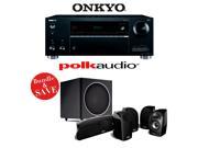 Onkyo TX RZ610 7.2 Channel Network A V Receiver Polk Audio TL250 Polk Audio PSW110 5.1 Home Theater Package