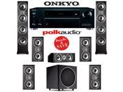 Polk Audio TSi 500 7.1 Home Theater Speaker System with Onkyo TX RZ610 7.2 Ch Home Theater Receiver