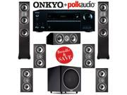 Polk Audio TSi 400 7.1 Home Theater Speaker System with Onkyo TX NR656 7.2 Ch Network AV Receiver