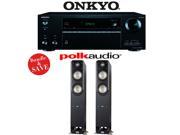 Onkyo TX NR656 7.2 Channel Network A V Receiver 1 Pair of Polk Audio Signature S55 Floorstanding Loudspeakers Bundle
