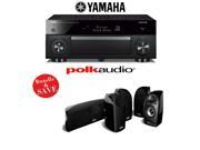 Yamaha RX A1060BL AVENTAGE 7.2 Channel Dolby Atmos Network A V Receiver A Polk Audio TL250 5.0 Home Theater Speaker Package