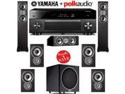 Yamaha RX A2060BL AVENTAGE 9.2 Channel Network A V Receiver Polk Audio TSi 300 Polk Audio TSi 100 Polk Audio CS10 Polk Audio PSW110 7.1 Home Theater P