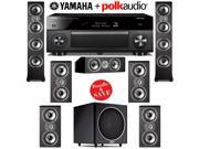 Polk Audio TSi 500 7.1 Home Theater System with Yamaha AVENTAGE RX A2060BL 9.2 Ch Network A V Receiver