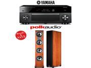 Yamaha RX A2060BL AVENTAGE 9.2 Channel Network A V Receiver 1 Pair of Polk Audio TSi 500 6.5 Inch Floorstanding Loudspeakers Cherry Bundle