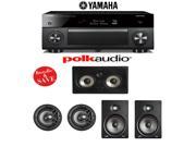 Yamaha RX A2060BL AVENTAGE 9.2 Channel Network A V Receiver Polk Audio V80 Polk Audio V85 Polk Audio 255C RT 5.0 In Wall In Ceiling Home Theater Speak