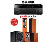Yamaha RX A3060BL AVENTAGE 11.2 Channel Network A V Receiver Polk Audio TSi 300 Polk Audio TSi 100 Polk Audio PSW110 4.1 Home Theater Package Cherry