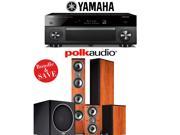 Yamaha RX A3060BL AVENTAGE 11.2 Channel Network A V Receiver Polk Audio TSi 500 Polk Audio TSI 200 Polk Audio PSW110 4.1 Home Theater Package Cherry