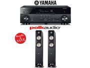 Yamaha AVENTAGE RX A660BL 7.2 Ch Network AV Receiver 1 Pair of Polk Audio Signature S55 Floorstanding Loudspeakers Bundle