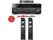Yamaha AVENTAGE RX A760BL 7.2 Channel Network A V Receiver 1 Pair of Polk Audio Signature S55 Floorstanding Loudspeakers Bundle