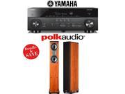 Yamaha AVENTAGE RX A760BL 7.2 Channel Network A V Receiver 1 Pair of Polk Audio TSi 300 Floorstanding Loudspeakers Cherry Bundle