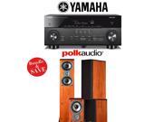 Yamaha AVENTAGE RX A760BL 7.2 Channel Network A V Receiver Polk Audio TSi 300 Cherry Polk Audio TSi 100 Cherry Home Theater Package