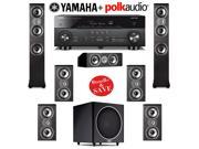 Polk Audio TSI 400 7.1 Home Theater Speaker System with Yamaha AVENTAGE RX A760BL 7.2 Ch Network AV Receiver