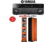 Yamaha AVENTAGE RX A760BL 7.2 Channel Network A V Receiver 1 Pair of Polk Audio TSi 500 Floorstanding Loudspeakers Cherry Bundle