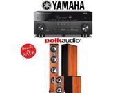 Yamaha AVENTAGE RX A760BL 7.2 Channel Network A V Receiver Polk Audio TSi 500 Cherry Polk Audio TSi 200 Cherry Home Theater Package