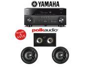 Yamaha AVENTAGE RX A760BL 7.2 Channel Network A V Receiver Polk Audio V60 Polk Audio 255C RT 3.0 In Wall In Ceiling Speaker System