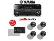 Yamaha AVENTAGE RX A860BL 7.2 Channel Network AV Receiver Polk Audio 5.0 Vanishing Series Home Theater In Wall In Ceiling System 900 LS 255C LS