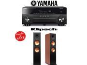Yamaha AVENTAGE RX A860BL 7.2 Channel Network AV Receiver 1 Pair of Klipsch Reference Premiere RP 280F Dual 8 Inch Floorstanding Loudspeakers Cherry Bun