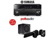 Yamaha AVENTAGE RX A860BL 7.2 Channel Network AV Receiver A Polk Audio 5.1 Home Theater Speaker Package TL250 PSW110
