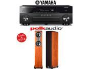Yamaha AVENTAGE RX A860BL 7.2 Channel Network AV Receiver 1 Pair of Polk Audio TSi 300 Floorstanding Loudspeakers Cherry