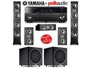 Yamaha AVENTAGE RX A860BL 7.2 Channel Network AV Receiver Polk Audio TSi 500 Polk Audio TSi 200 Polk Audio CS10 Polk Audio PSW110 5.2 Home Theater Pac