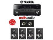 Yamaha AVENTAGE RX A860BL 7.2 Channel Network AV Receiver Polk Audio V65 5.0 In Wall Home Theater Speaker System