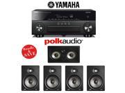 Yamaha AVENTAGE RX A860BL 7.2 Channel Network AV Receiver Polk Audio V85 5.0 High Performance In Wall Home Speaker System