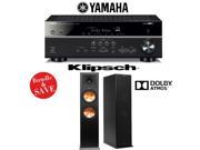 Yamaha RX V581BL 7.2 Channel Network A V Receiver 1 Pair of Klipsch RP 280FA Reference Premiere Dolby Atmos Floorstanding Loudspeakers Bundle