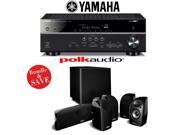 Yamaha RX V581BL 7.2 Channel Network A V Receiver A Polk Audio TL1600 5.1 Home Theater Speaker Package