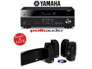 Yamaha RX V581BL 7.2 Channel Network A V Receiver A Polk Audio TL350 5.0 Home Theater Speaker System