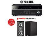 Yamaha RX V581BL 7.2 Channel Network A V Receiver 1 Pair of Polk Audio TSi 200 Bookshelf Loudspeakers Bundle