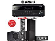 Polk Audio TSi 500 5.1 Home Theater Speaker System with Yamaha RX V581BL 7.2 Channel A V Receiver