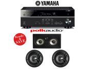 Yamaha RX V581BL 7.2 Channel Network A V Receiver Polk Audio V60 Polk Audio 255C RT 3.0 In Wall In Ceiling Home Speaker System