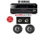 Yamaha RX V581BL 7.2 Channel Network A V Receiver Polk Audio V80 Polk Audio 255C RT 3.0 In Wall In Ceiling Home Speaker System