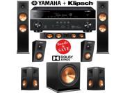 Klipsch RP 280F 5.1.2 Dolby Atmos Home Theater System with Yamaha RX V681BL 7.2 Ch Network A V Receiver