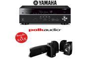 Yamaha RX V681BL 7.2 Channel 4K Network A V Receiver A Polk Audio TL250 5.0 Home Theater Speaker System