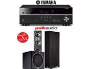 Yamaha RX V681BL 7.2 Channel 4K Network A V Receiver Polk Audio TSi 400 Polk Audio PSW110 2.1 Home Theater Package