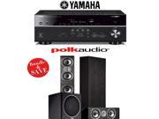 Yamaha RX V681BL 7.2 Channel 4K Network A V Receiver Polk Audio TSi 400 Polk Audio CS10 Polk Audio PSW110 3.1 Home Theater Package