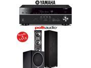 Yamaha RX V681BL 7.2 Channel 4K Network A V Receiver Polk Audio TSi 500 Polk Audio PSW110 2.1 Home Theater Package