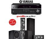 Yamaha RX V681BL 7.2 Channel 4K Network A V Receiver Polk Audio TSi 500 Polk Audio TSi 200 Polk Audio CS10 Polk Audio PSW110 5.1 Home Theater Package