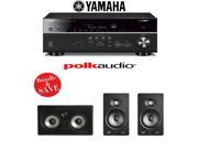 Yamaha RX V681BL 7.2 Channel 4K Network A V Receiver A Polk Audio V65 3.0 In Wall Home Theater Speaker System