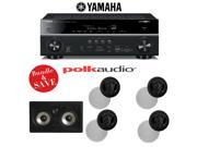 Yamaha RX V781BL 7.2 Channel 4K A V Receiver Polk Audio 90 RT Vanishing Series 5.0 Home Theater Speaker System