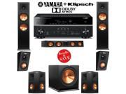 Klipsch RP 280F 5.1.2 Reference Premiere Dolby Atmos Home Theater System with Yamaha RX V781BL 7.2 Ch A V Receiver